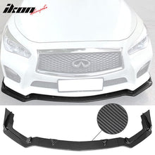Load image into Gallery viewer, 2014-2017 Infiniti Q50 Sport Model Only CF Print 3PC Front Bumper Lip