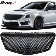 Load image into Gallery viewer, 2014-2019 Cadillac CTS B Style Black Front Bumper Hood Grille ABS