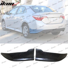 Load image into Gallery viewer, 2014-2019 Toyota Corolla Rear Bumper Lip Aprons Unpainted Black PU