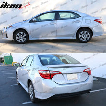 Load image into Gallery viewer, 2014-2019 Toyota Corolla Rear Bumper Lip Aprons Unpainted Black PU