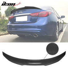 Load image into Gallery viewer, 2014-24 Infiniti Q50 PSM Style Carbon Fiber Rear Spoiler Wing Lip Wing