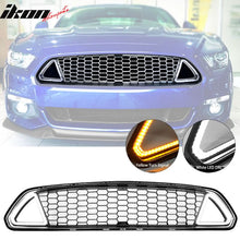 Load image into Gallery viewer, 2015-2017 Ford Mustang Unpainted Front Hood Upper Grille w/ LED Lights