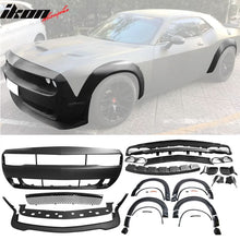 Load image into Gallery viewer, 2015-2023 Dodge Challenger Front Bumper &amp; Lip Demon Style Fender Flare
