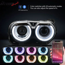 Load image into Gallery viewer, 2015-2023 Dodge Challenger RGB DRL LED Headlights Lamps with 10 Colors