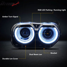 Load image into Gallery viewer, 2015-2023 Dodge Challenger RGB DRL LED Headlights Lamps with 10 Colors