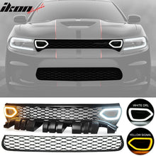 Load image into Gallery viewer, 2015-2023 Dodge Charger SRT Style Black Upper Lower Grille LED Lights