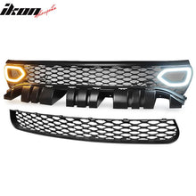 Load image into Gallery viewer, 2015-2023 Dodge Charger SRT Style Black Upper Lower Grille LED Lights
