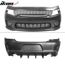 Load image into Gallery viewer, 2015-2023 Dodge Charger IKON Matte Black Rear Bumper Cover Diffuer PP