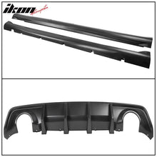 Load image into Gallery viewer, 2015-2023 Dodge Charger IKON Matte Black Rear Bumper Cover Diffuer PP