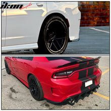 Load image into Gallery viewer, 2015-2023 Dodge Charger Matte Black Rear Bumper Lip Aprons Pair PP
