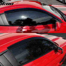 Load image into Gallery viewer, 2015-2024 Ford Mustang Coupe Window Visors Slim Smoke Tinted  Acrylic