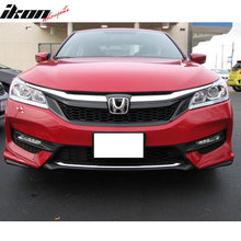Load image into Gallery viewer, 2016-2017 Honda Accord Sedan HFP Style Front Bumper Lip Apron 2PC PU