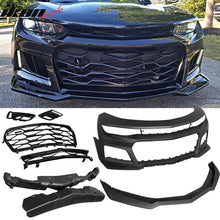 Load image into Gallery viewer, 2016-2018 Chevrolet Camaro ZL1 Black Front Bumper w/ Lip &amp; Grille PP