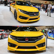 Load image into Gallery viewer, 2016-2018 Honda Civic AP 2Dr 4Dr Front Lip Splitter Black PU