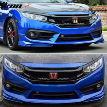 Load image into Gallery viewer, 2016-2018 Honda Civic AP 2Dr 4Dr Front Lip Splitter Black PU