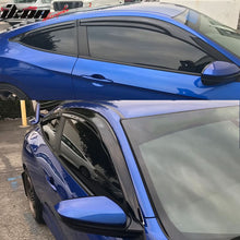 Load image into Gallery viewer, 2016-2020 Honda Civic Coupe Mugen Style Window Visors Rain Wind Guards