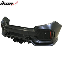 Load image into Gallery viewer, 2016-2021 Honda Civic 10th-Gen CTR Rear Bumper Cover Type R Black  PP