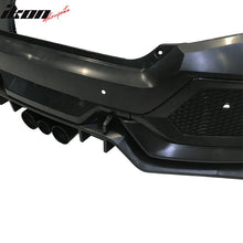 Load image into Gallery viewer, 2016-2021 Honda Civic 10th-Gen CTR Rear Bumper Cover Type R Black  PP