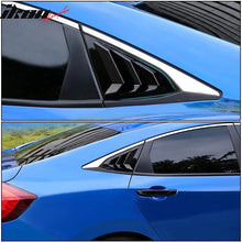 Load image into Gallery viewer, 2016-2021 Honda Civic Sedan Gloss Black Rear Side Window Louver