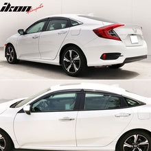 Load image into Gallery viewer, 2016-2021 Honda Civic Sedan Smoke Chrome Mugen Window Visors Acylic