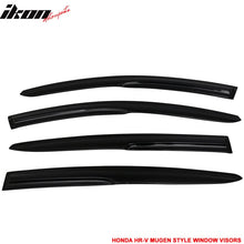 Load image into Gallery viewer, 2016-2022 Honda HRV Window Visor Mugen Style Smoke Tinted Acrylic
