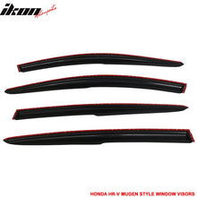 Load image into Gallery viewer, 2016-2022 Honda HRV Window Visor Mugen Style Smoke Tinted Acrylic