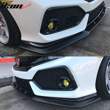 Load image into Gallery viewer, 2017-2021 Honda Civic Hatchback IKON V3 Style Front Bumper Lip PU