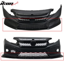 Load image into Gallery viewer, 2017-2021 Honda Civic Hatchback IKON V3 Style Front Bumper Lip PU
