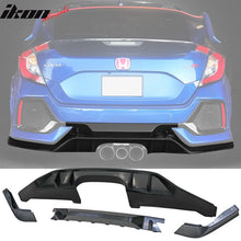 Load image into Gallery viewer, 2017-2021 Honda Civic Hatchback Type R Black Rear Bumper Lip Kit PP