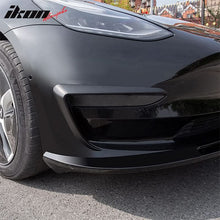 Load image into Gallery viewer, 2017-2023 Tesla Model 3 Matte Black IKON Style Fog Light Trims ABS 2PC