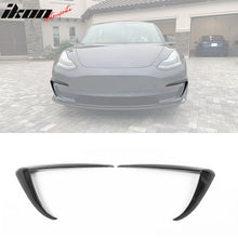 Load image into Gallery viewer, 2017-2023 Tesla Model 3 Carbon Fiber Print IKON Style Fog Light Trims
