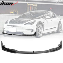 Load image into Gallery viewer, 2017-2023 Tesla Model 3 V Style Gloss Black Front Bumper Lip 5PC PP