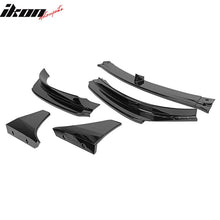 Load image into Gallery viewer, 2017-2023 Tesla Model 3 V Style Gloss Black Front Bumper Lip 5PC PP