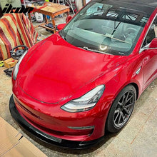 Load image into Gallery viewer, 2017-2023 Tesla Model 3 MDA Style PU Front Bumper Lip Under Spoiler