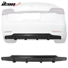 Load image into Gallery viewer, 2017-2023 Tesla Model 3 V Style Rear Diffuser Painted Matte Black ABS