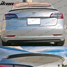 Load image into Gallery viewer, 2017-2023 Tesla Model 3 IKON Style Rear Spoiler Carbon Fiber