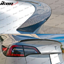 Load image into Gallery viewer, 2017-2023 Tesla Model 3 IKON Style Rear Spoiler Carbon Fiber