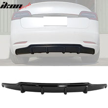 Load image into Gallery viewer, 2017-2023 Tesla Model 3 Rear Bumper Lip Diffuser V Style #PBSB Black