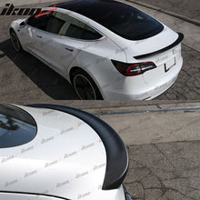 Load image into Gallery viewer, 2017-2023 Tesla Model 3 IKON Style Matte Carbon Fiber Rear Spoiler
