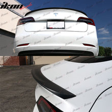 Load image into Gallery viewer, 2017-2023 Tesla Model 3 IKON Style Matte Carbon Fiber Rear Spoiler