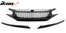Load image into Gallery viewer, 2019-2021 Honda Civic Gloss Black Honeycomb Front Upper Grille ABS