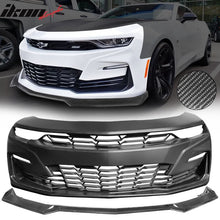 Load image into Gallery viewer, 2019-2024 Chevy Camaro SS Style Black Front Bumper Guard CFL Lip ABS
