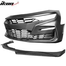 Load image into Gallery viewer, 2019-2024 Chevy Camaro SS Style Black Front Bumper Guard CFL Lip ABS