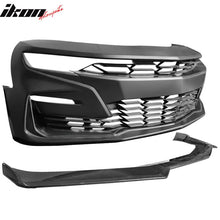 Load image into Gallery viewer, 2019-2024 Chevy Camaro SS Style Black Front Bumper Guard CFL Lip ABS