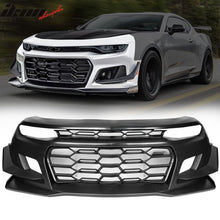 Load image into Gallery viewer, 2019-2024 Chevy Camaro 1LE Style Unpainted Black Front Bumper Guard PP