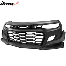 Load image into Gallery viewer, 2019-2024 Chevy Camaro 1LE Style Unpainted Black Front Bumper Guard PP