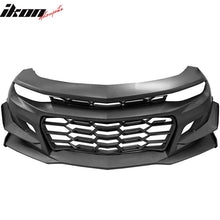 Load image into Gallery viewer, 2019-2024 Chevy Camaro 1LE Style Unpainted Black Front Bumper Guard PP