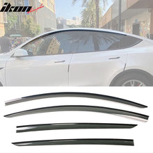 Load image into Gallery viewer, 2020-2024 Tesla Model Y Smoke Acrylic Window Visors Deflectors 4PCS