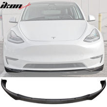Load image into Gallery viewer, 2020-2024 Tesla Model Y Front LipIKON Style Lip Spoiler Carbon Fiber