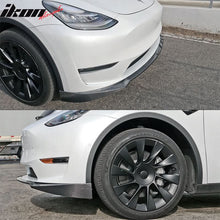Load image into Gallery viewer, 2020-2024 Tesla Model Y Front LipIKON Style Lip Spoiler Carbon Fiber